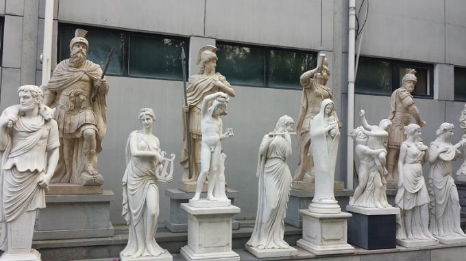 Greece White marble statues with polish