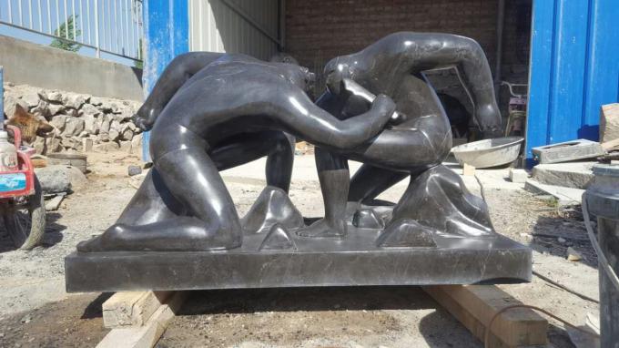 Customized Fighting men marble sculpture , exhibition sculptures ,China stone Sculpture supplier