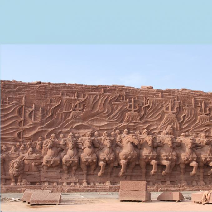 Large huge red sandstone sculpture project,China stone carving Sculpture supplier