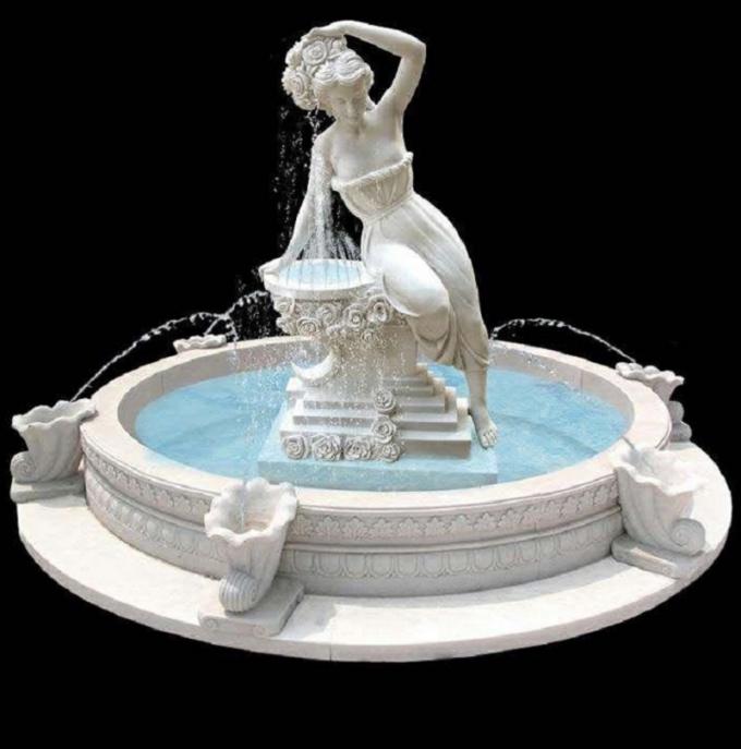 Garden stone wall fountain carving statue water fountain ,stone carving supplier