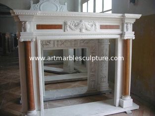 China marble fireplace mantel for home decoration supplier