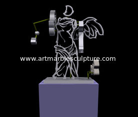China 316 L stainless steel sculpture with mirror polish ,designed by artist for exhibition ,China metal Sculpture supplier supplier