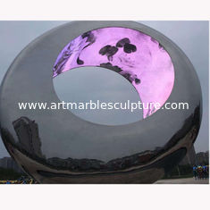 China Outdoor Large metal round stainless steel sculpture project,Stainless steel sculpture supplier supplier