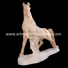 China Nature Stone carving horse sculpture pink marble animal sculpture,stone carving supplier supplier