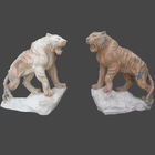 Outdoor stone carving garden marble tiger sculpture, china stone sculpture supplier