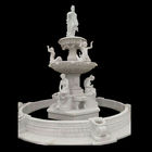 Garden Freestanding marble stone fountain with pool, china marble sculpture supplier