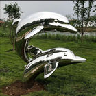 Outdoor metal Dolphin stainless steel statue with mirror polish,Stainless steel sculpture supplier