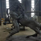 Antique Large Man fighting with lions bronze sculpture ,customized bronze statues, China sculpture supplier