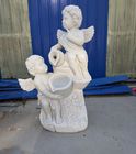 Garden stone angel boy statue marble angel hand carved sculptures,stone carving supplier