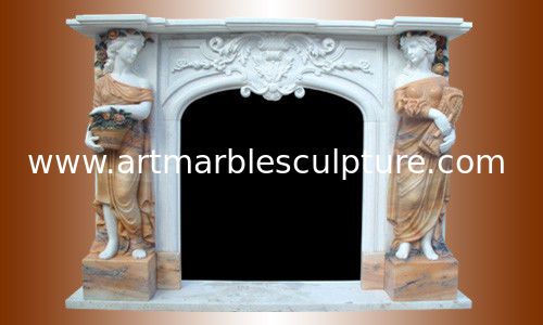 Nature Marble Statue Fireplace Mantel China Stone Carving