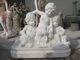 Multi-color marble sculpture with 2 feet height， First grade white Jade marble sculpture supplier