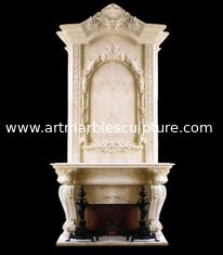 China Large marble fireplace mantel supplier