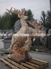 China Deer Animal stone sculpture for garden supplier
