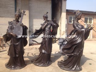 China stainless steel sculpture with bronze colour supplier