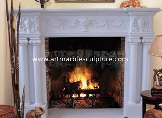 China marble mantel  fireplace for home supplier