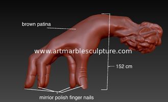 China Patina Knuckle hand bronze sculpture for American art studios ,China bronze sculpture supplier supplier