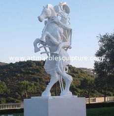 China White painting Abstract bronze sculptures, bronze horse with figure statues , China sculpture supplier supplier