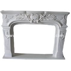 China White marble fireplace mantel,China stone carving fireplaces mantel surrounds, home decoration supplier