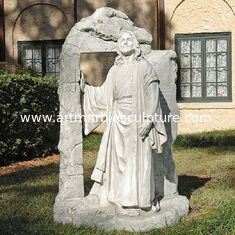 China Jesus walking out tombstone marble jesus Christian statue,China stone carving Sculpture supplier supplier