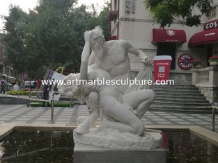 China Outdoor garden stone carving double cpouple marble sculpture, China stone carving Sculpture supplier supplier