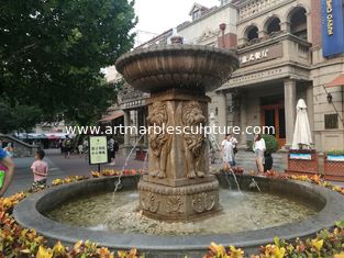 China Garden water sandstone fountain with pool, china marble sculpture supplier supplier