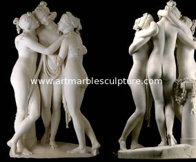 China Art Stone carving three grace lady marble statues for museum,stone carving supplier supplier