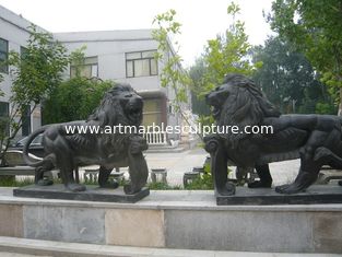 China Marble stone sculpture walking lions sculpture,outdoor stone sculpture supplier supplier