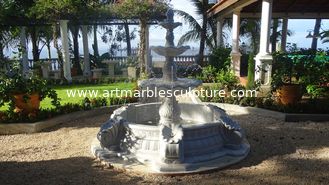 China Garden stone white fountains,home white marble park stone fountain ,China stone carving Sculpture supplier supplier