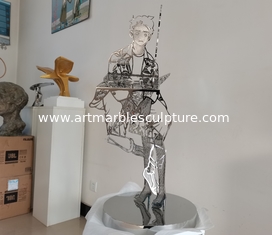 China Art sculptures stainless steel statue for Gallery, indoor metal sculptures,Stainless steel sculpture supplier supplier