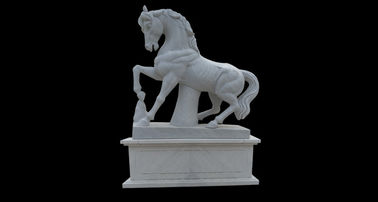 Life size outdoor garden marble horse statue,stone horse sculptures for park supplier