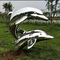 Outdoor metal Dolphin stainless steel statue with mirror polish,Stainless steel sculpture supplier supplier