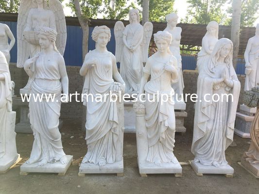 Indoor grace lady marble sculptures park marble stone statues ,China stone carving Sculpture supplier