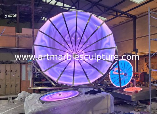 stainless steel sculptures with LED lights, outdoor metal sculptures,Stainless steel sculpture supplier